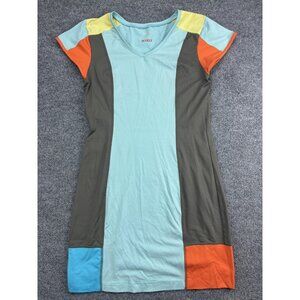 Title Nine Dress Womens Small Blue Multi Colorblock Short Sleeve Athletic Pocket